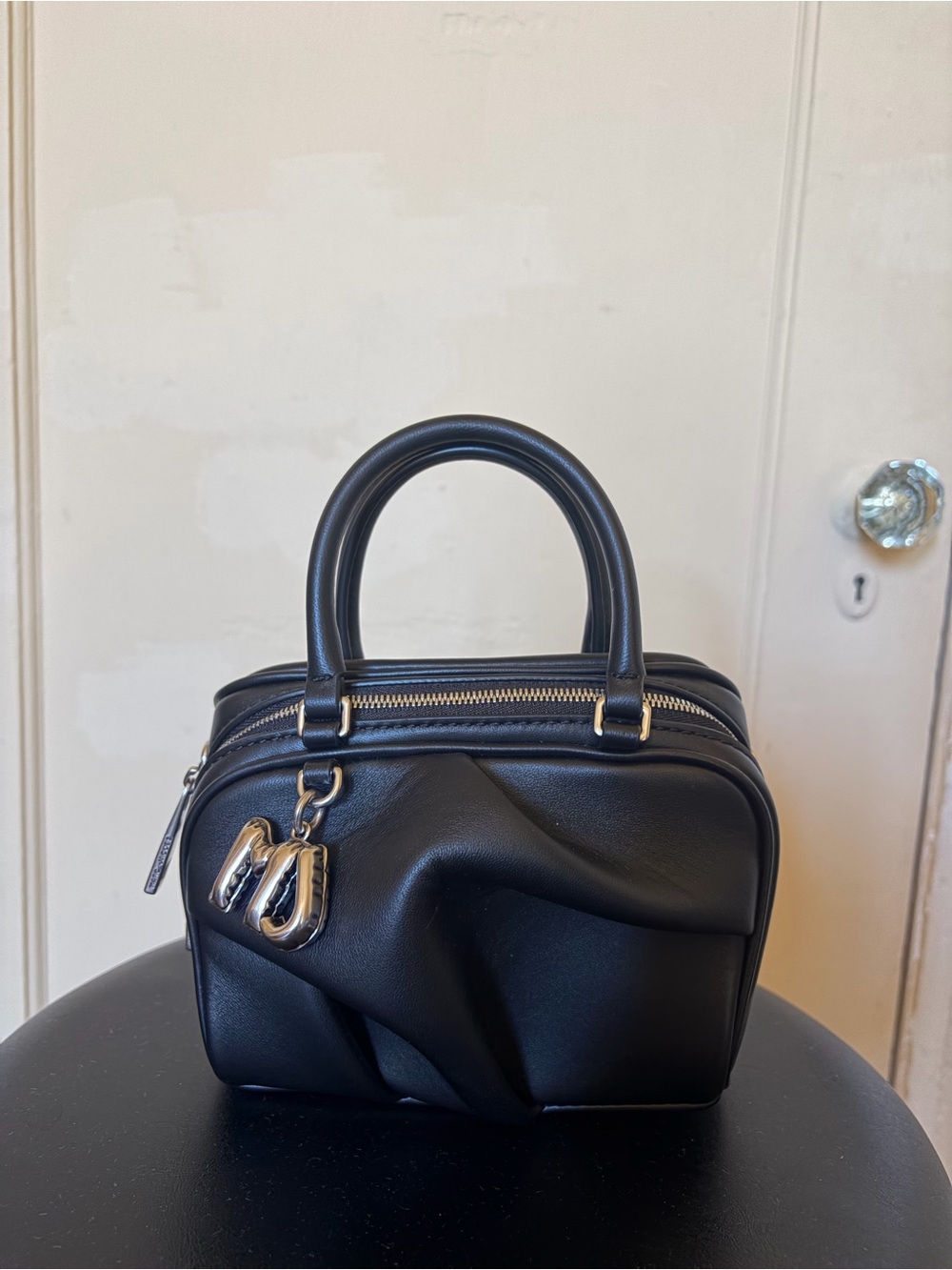 Marc jacobs the wave bag micro size in black lambskin
